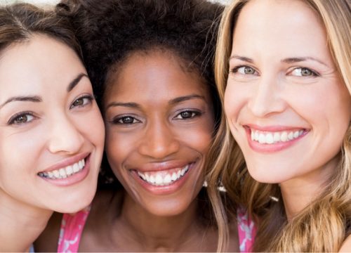 Smiling women with great skin after micro-needling treatments
